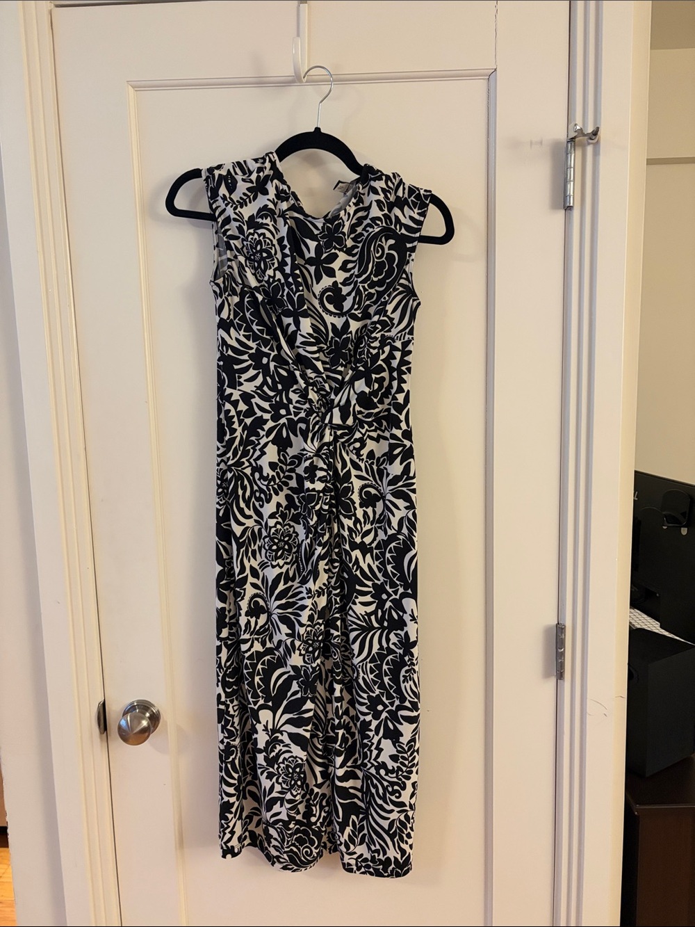 Lauren Ralph Lauren Black and White Floral Maxi Dress